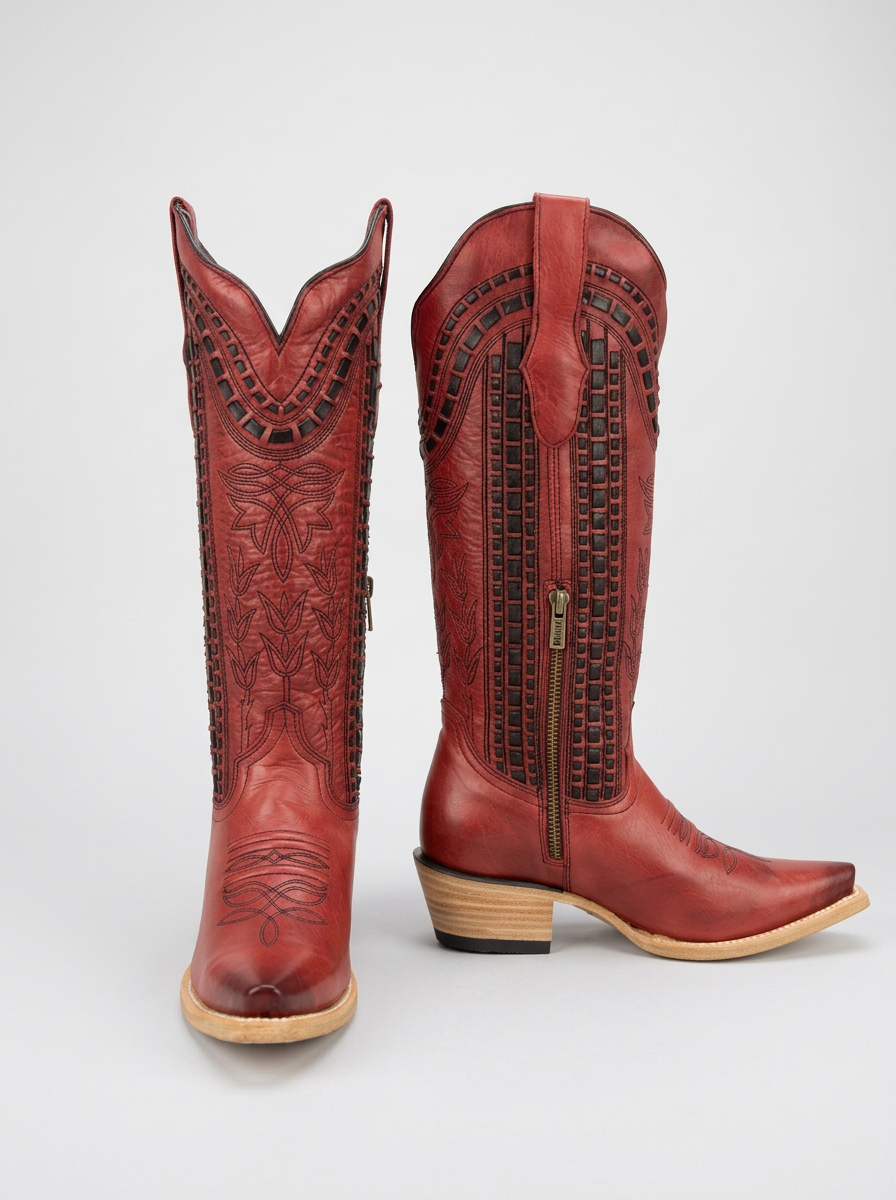 Cleyton Red Caroline boots - pair display photo