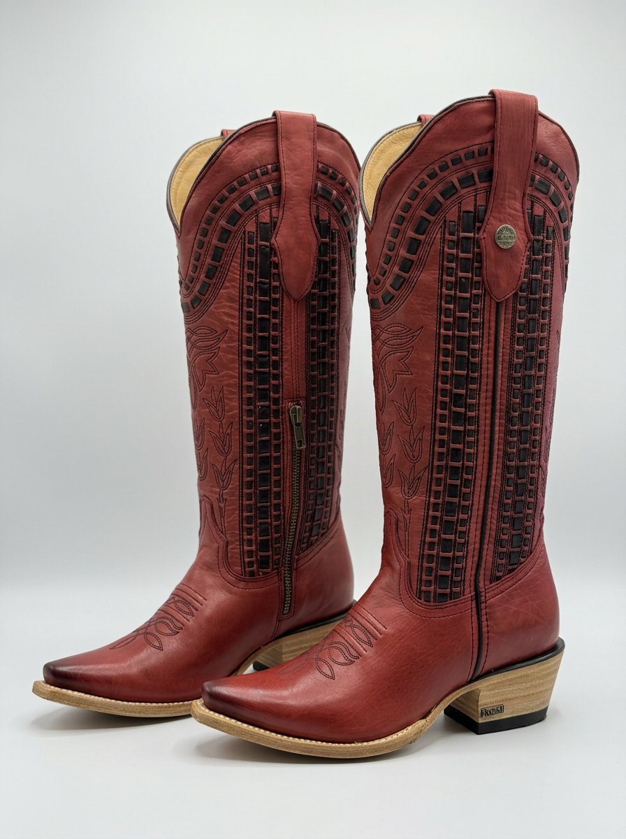 Cleyton Red Caroline boots - alt angle pair photo