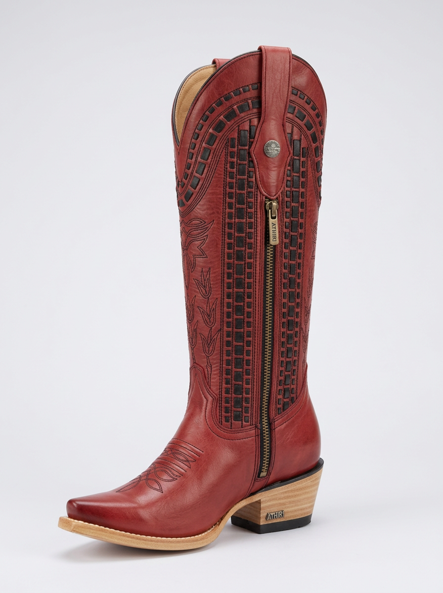 Cleyton Red Caroline boot - side view