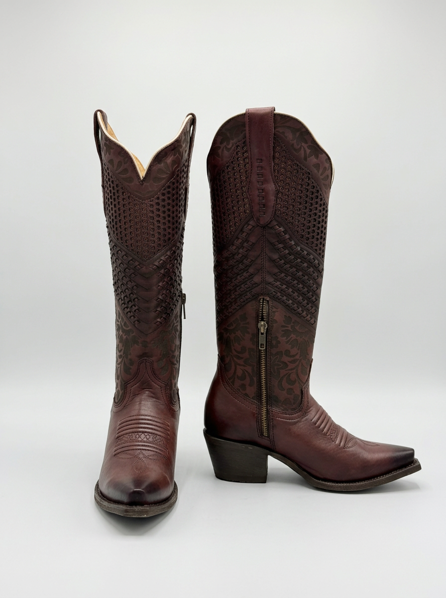 Cleyton Western Boot — Wine (Panal) — pair