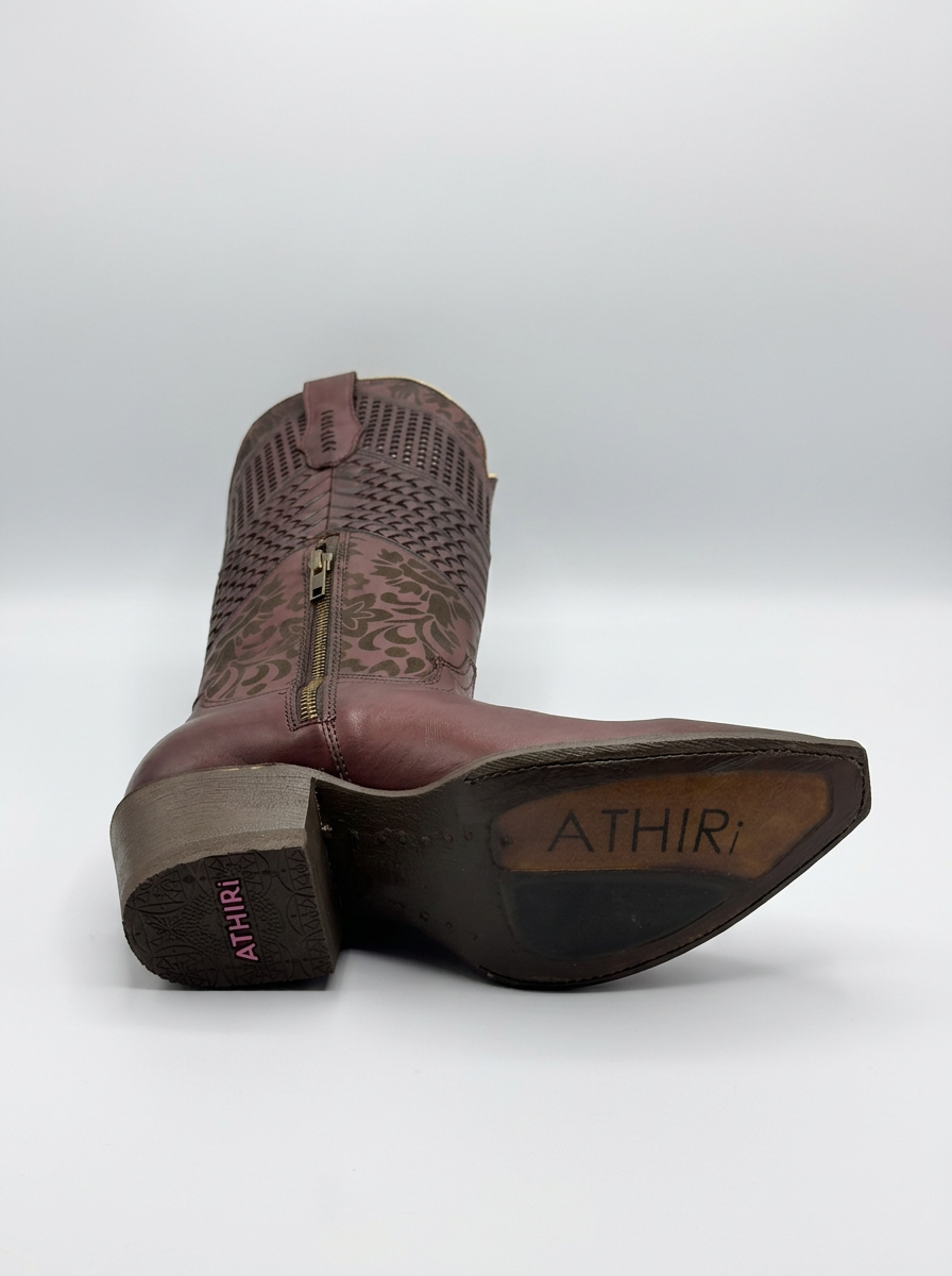 Cleyton Western Boot — Wine (Panal) — sole
