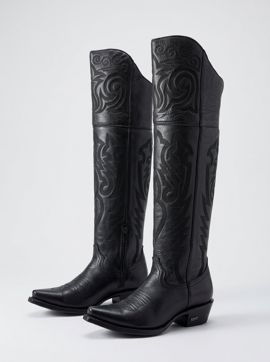 Grisly Western Boot — Black (Giorgina) — pair
