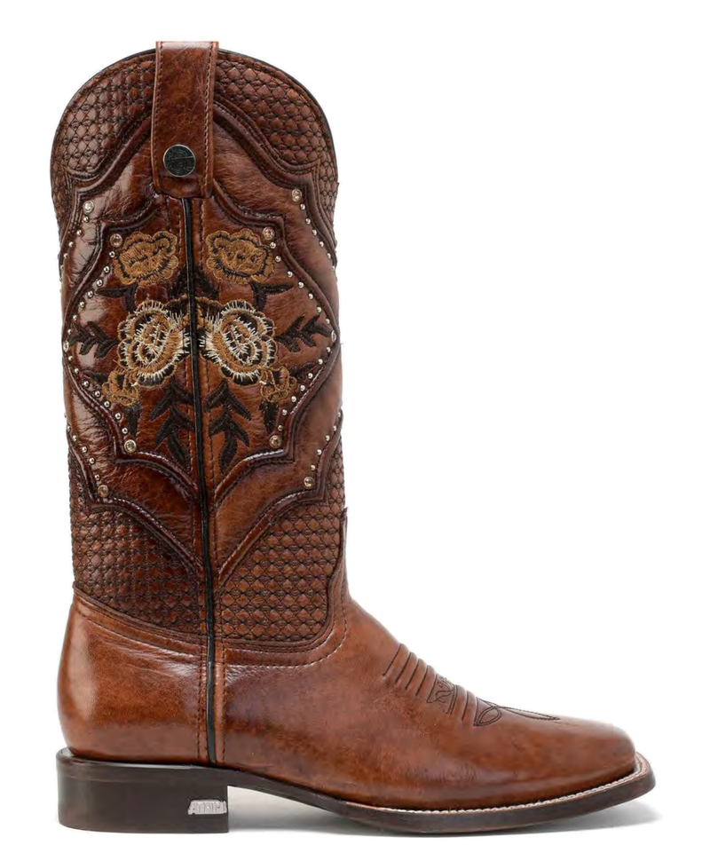 Liga Western Boot — Coffee (Premier Flor)