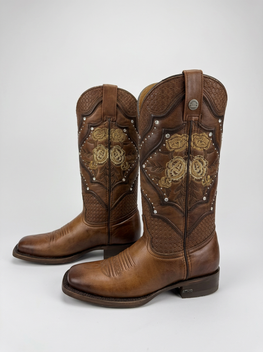 Liga Western Boot — Coffee (Premier Flor) — pair