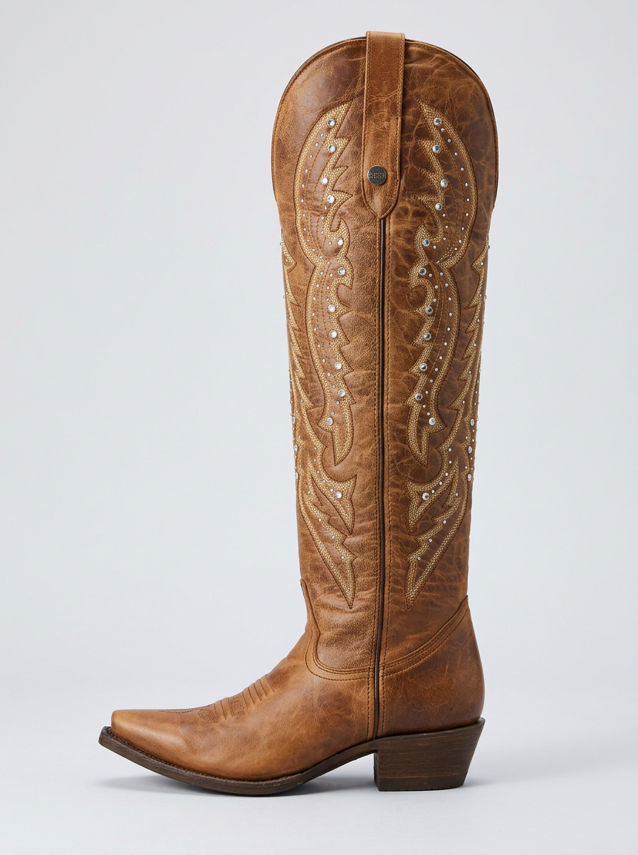 Matcat Western Boot — Honey (Lively) — side profile