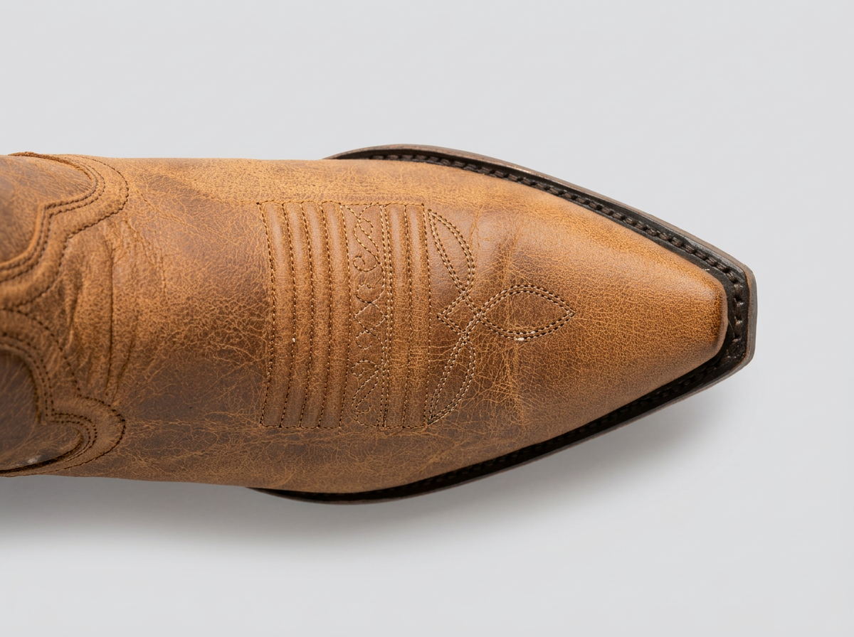 Matcat Western Boot — Honey (Lively) — toe detail